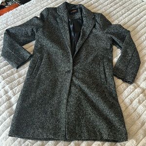 Charcoal regular fit coat